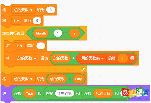 用scratch计算一年中的第几天 用scratch计算一年中的第几天