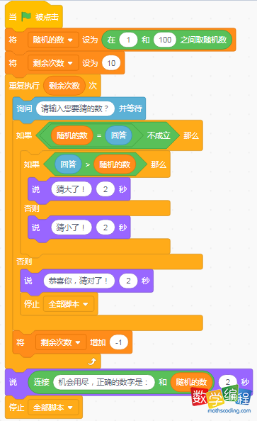 scratch猜数字游戏编程完整代码 scratch猜数字游戏编程完整代码