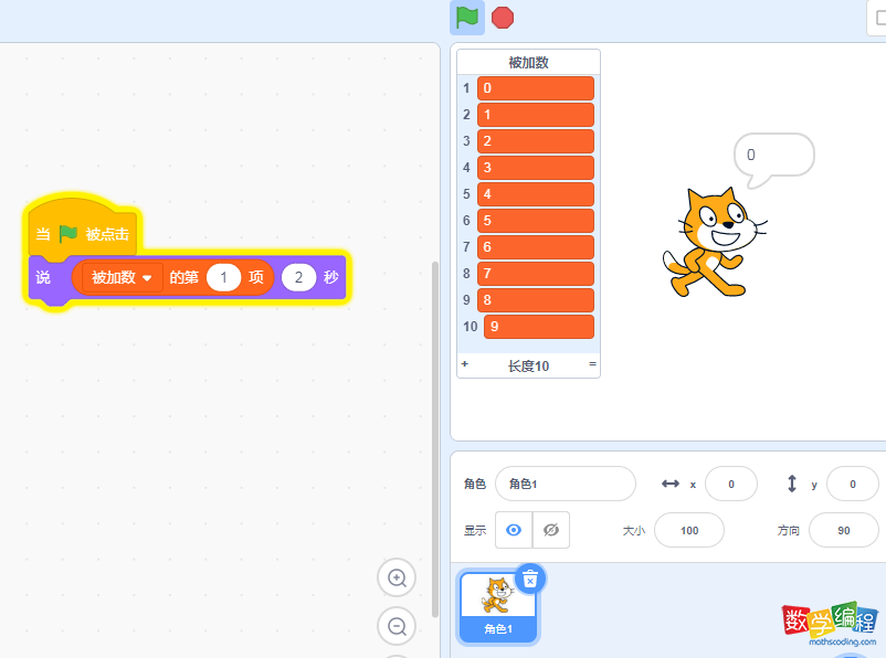 scratch列表用法效果
