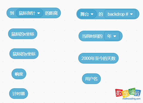 用于获取数据的积木指令