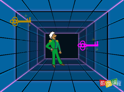 点击绿旗的初始角色和背景