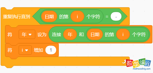 遍历变量“日期”获取年份