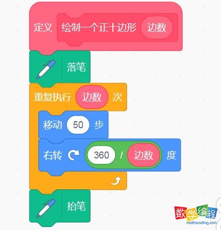 scratch绘制1个正十边形