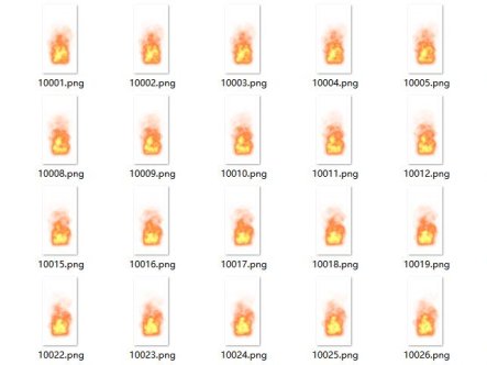 2D游戏火焰动画序列帧素材