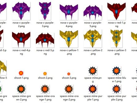 2D战机宇宙飞船游戏素材