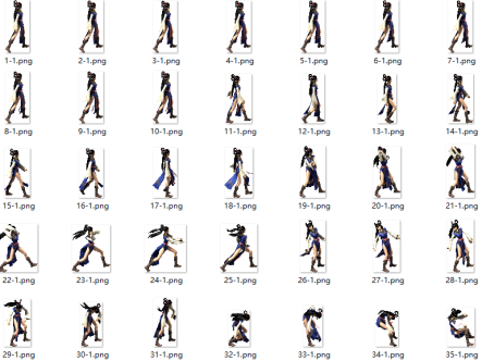 2D武侠角色扮演游戏人物动作序列帧素材