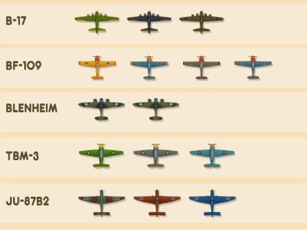 2D垂直俯视风格飞机动画游戏素材