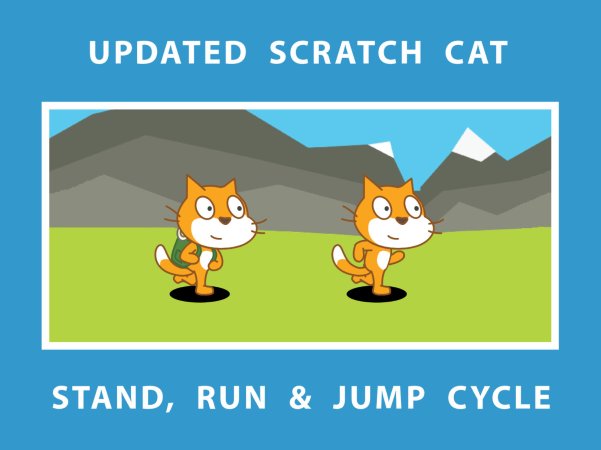 scratch 奔走、跳跃 循环代码
